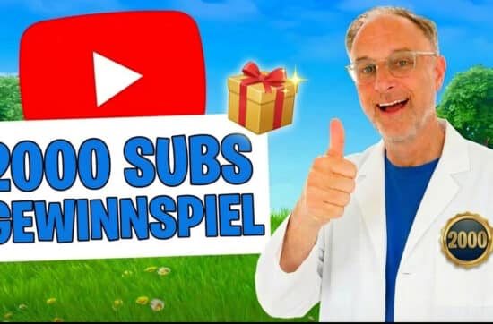 NeuroWissen TV erreicht 2.000 Abonnenten – und das feiern wir mit einem Gewinnspiel.